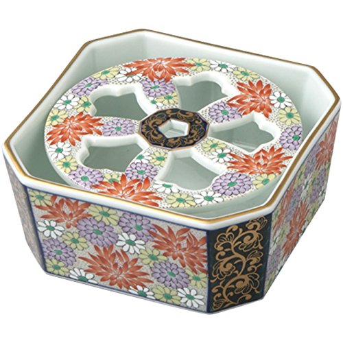 Amazon.co.jp: 灰皿 : 有田焼 染錦菊詰 蓋付正角灰皿 : ファッション